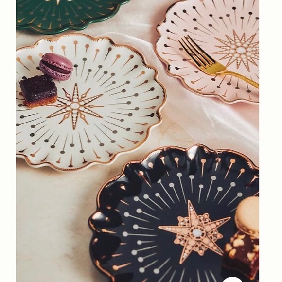 Anthropologie Catherine Martin 24K Gold Decaled Glazed Plate New In Box - Picture 2 of 8